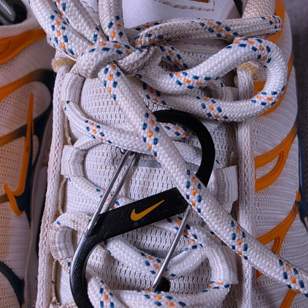 Nike Air Max Plus SE Mens 13 White Orange Blue DV3507-100 Carabiner Sneakers